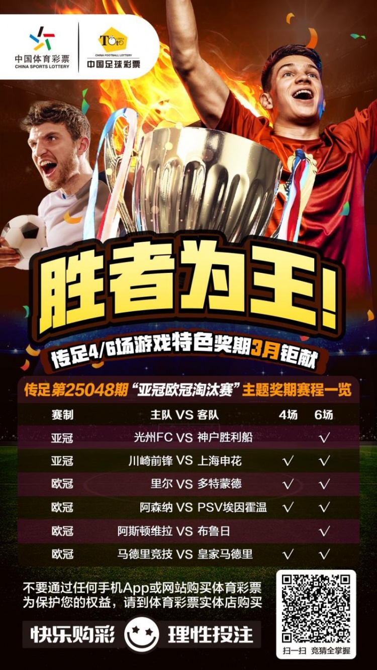  勝者為王！傳足特色獎(jiǎng)期第25048期聚焦亞冠歐冠淘汰賽